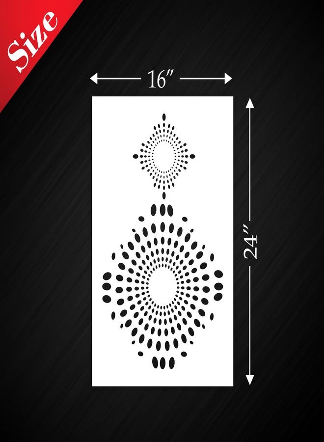 StenCart Mandala Art Pack of 2 Stencil for Wall Painting Home DIY Reusable Wall Stencil Design for Wall Decoration (16-inch x 24 inch) - Combo of 2 - Image 3